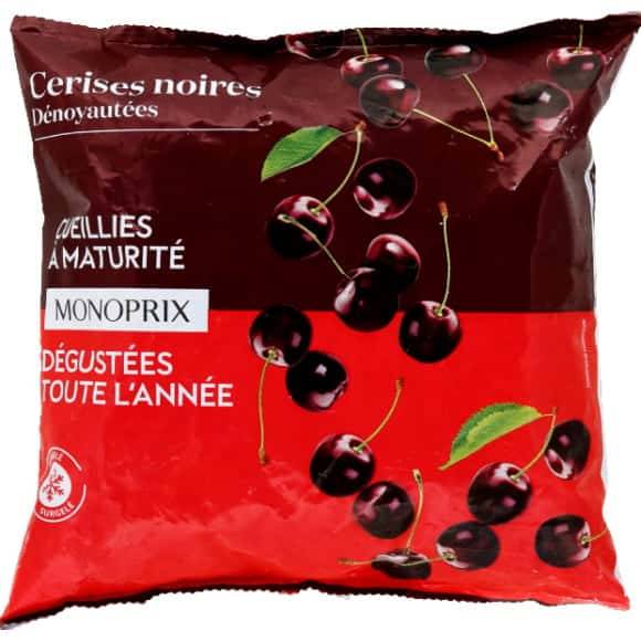 Monoprix Cerises Noires Dénoyautées Le Sachet De 450G