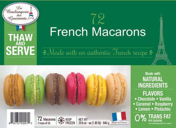 La Boulangerie des Gourmets French Macarons (29.6 oz, 72 ct)