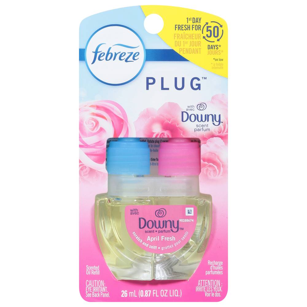 Febreze Plug Downy April Fresh Scented Oil Refill Air Freshener