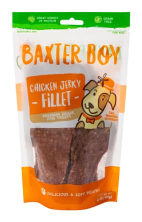 Baxter Boy Chicken Jerky Fillet Dog Treats 6oz