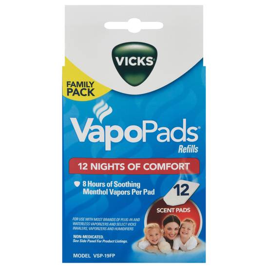 Vicks Vapopads Refills Scent Pads Family pack (12 ct)