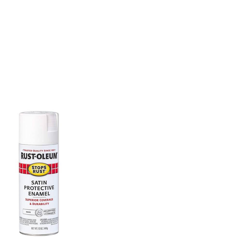 Rust-Oleum Stops Rust Satin White Spray Paint (NET WT. 12-oz) | 7791830