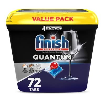 Finish Quantum Dishwasher Detergent Tablets, Fresh (72 ct)