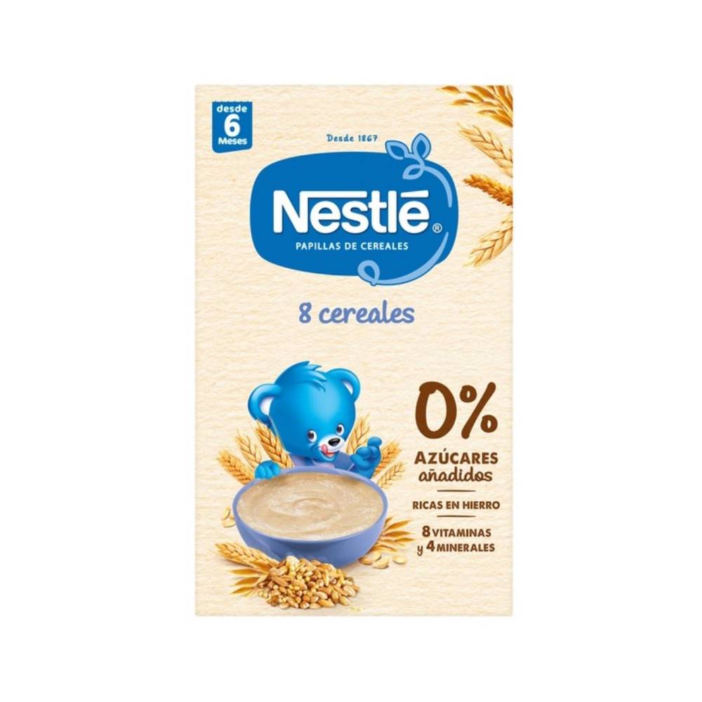 NESTLÉ Papilla 8 Cereales, a partir de los 6 meses, 475g