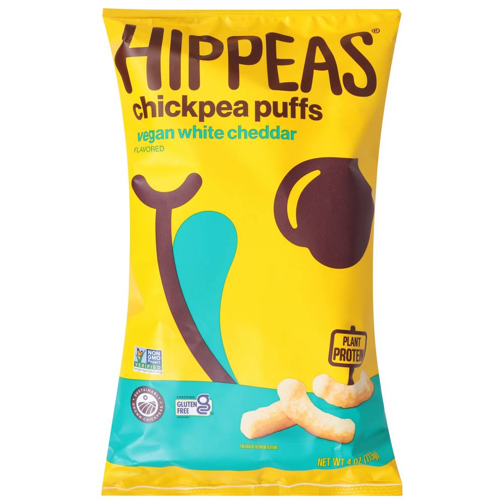 Hippeas Organic Chickpea Puffs, Vegan White Cheddar (4 oz)