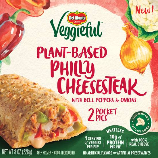 Del Monte Veggieful Plant-Based Philly Cheesesteak Pocket Pies (2 x 4 oz)