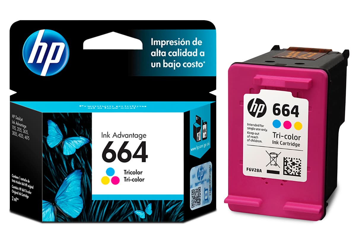HP · Cartucho ink advantage tricolor 664 (2 ml)