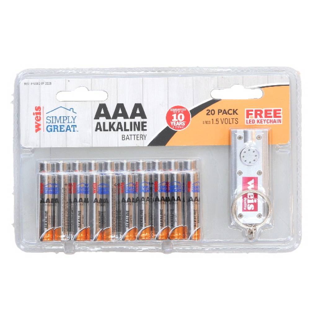 Weis Quality Batteries Aaa with Keychain