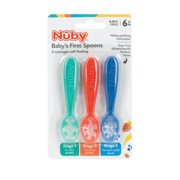 Nuby 3 Stage Silicone Dipping Spoons 3pk.