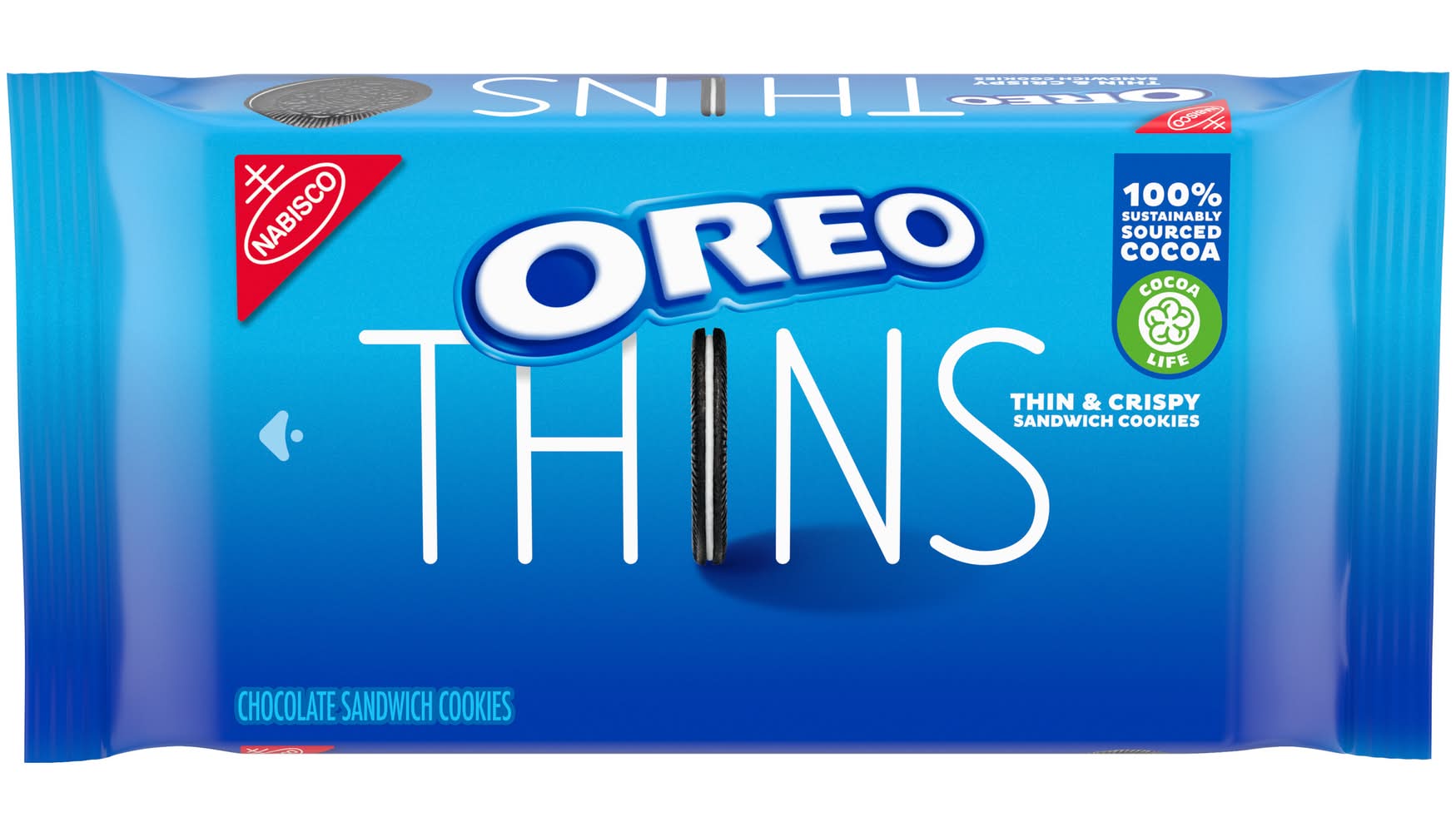 Oreo Thin & Crispy Sandwich Cookies, Dark Chocolate (10.1 oz, 4 ct)