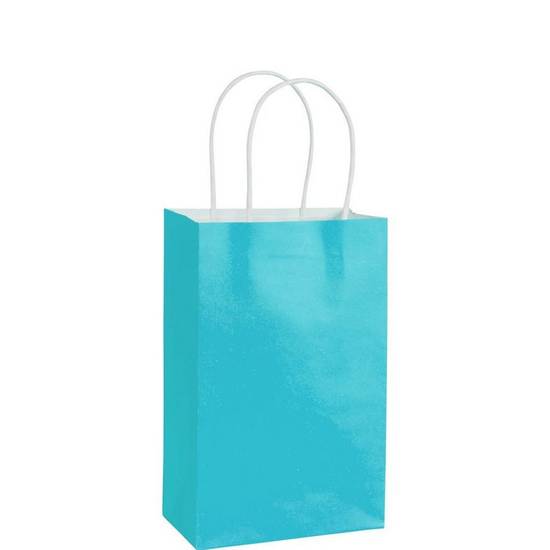Small Caribbean Blue Paper Gift Bag