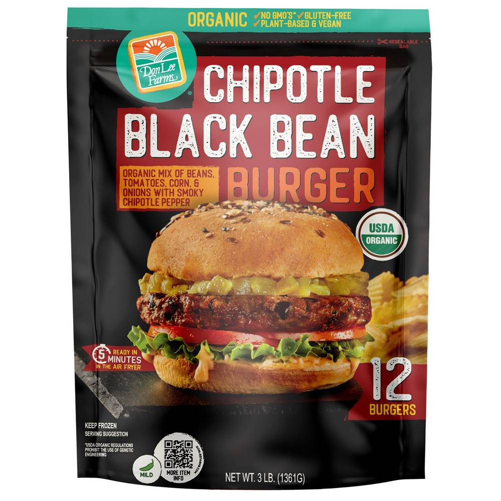 Don Lee Farms Organic Black Bean Burger