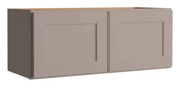 Hampton Bay Courtland 30 In. W X 12 In. D X 12 In. H Assembled Shaker Wall Bridge Kitchen Cabinet In Sterling Gray