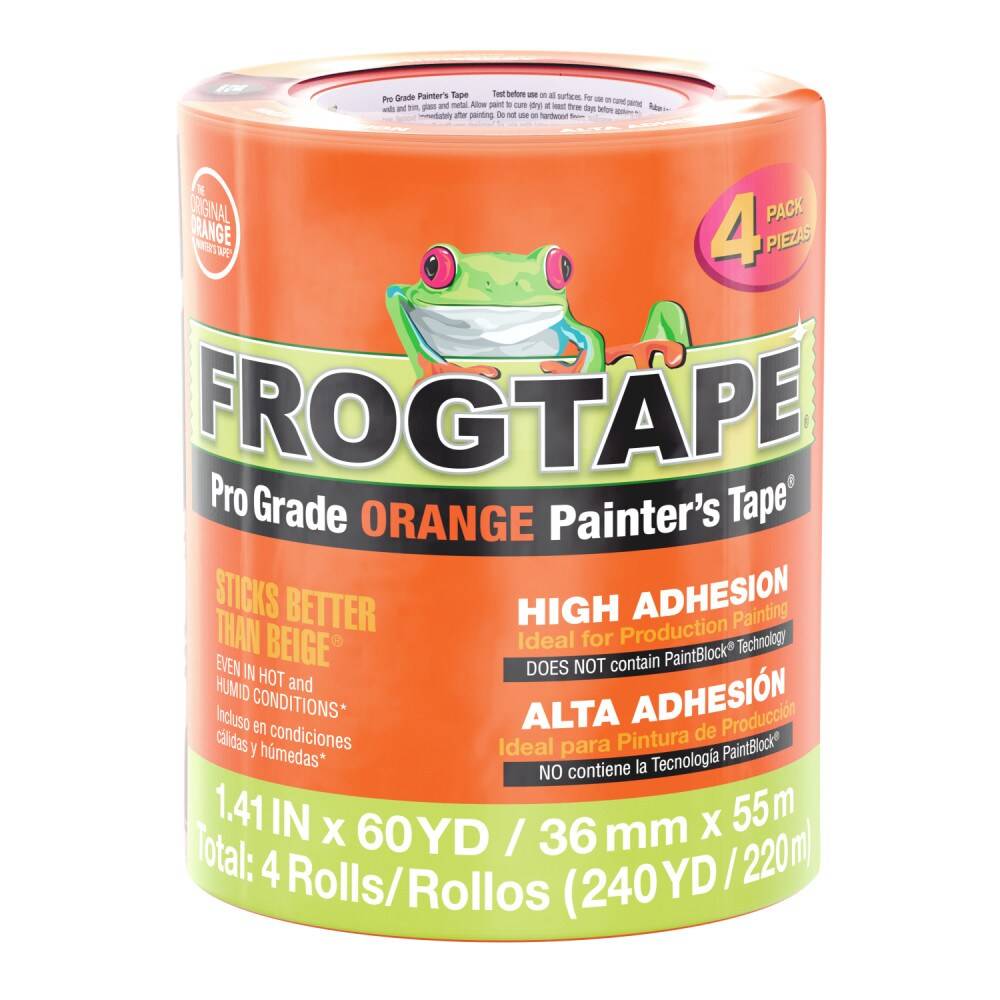 FrogTape Pro Grade Orange 4-Pack 1.41-in x 60 Yard(s) Painters Tape | 288134