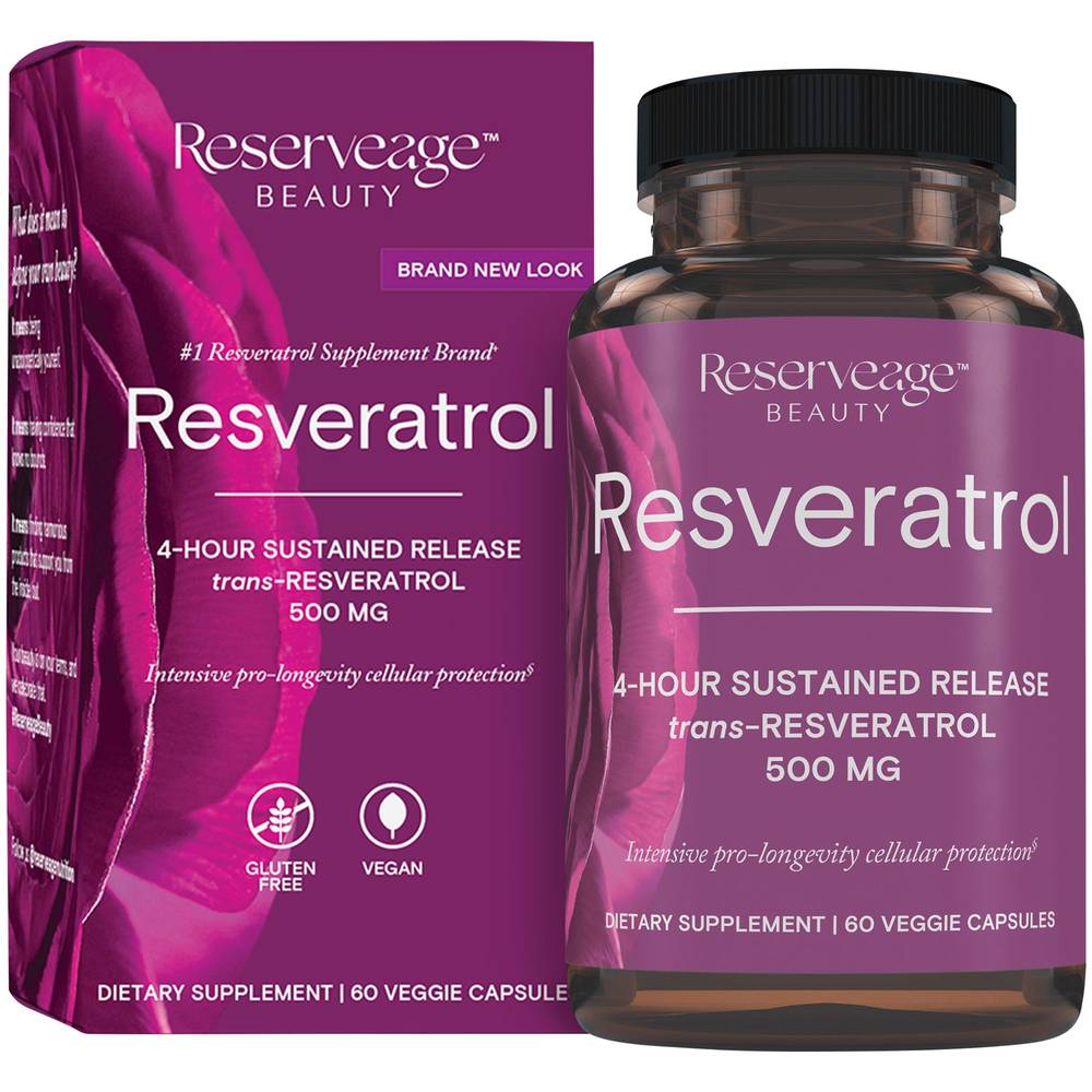 Resveratrol - 4 Hour Sustained Release - 500 Mg (60 Vegetarian Capsules)