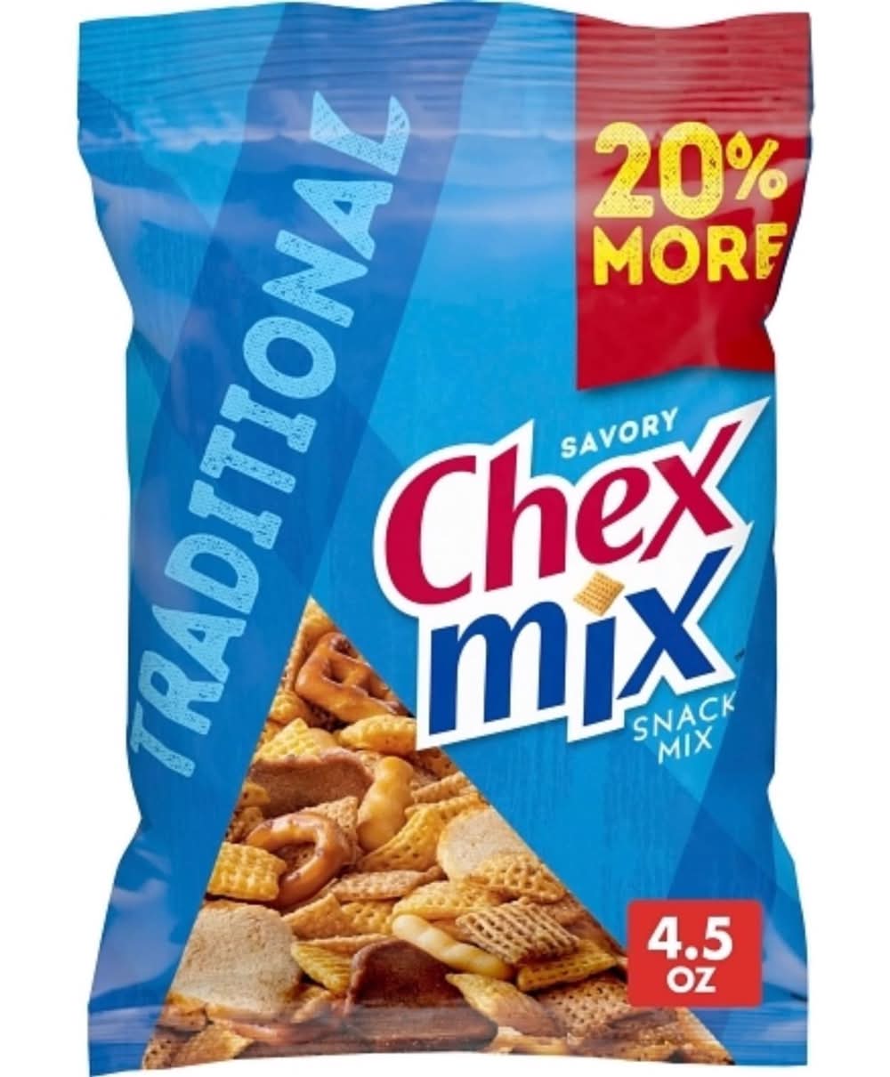 General Mills Chex Mix Savory Traditional Snack Mix 4.5 Oz Bagged