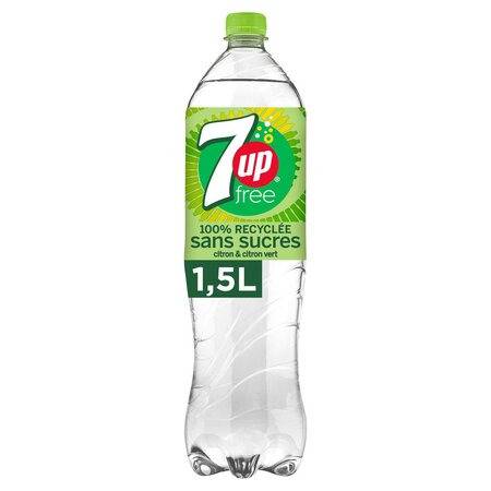 Soda zero sucres citron et citron v 7UP - la bouteille d'1,5L