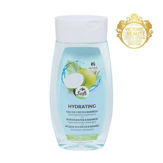 Carrefour Soft - Shampooing hydratant eau de coco bambou (250ml)