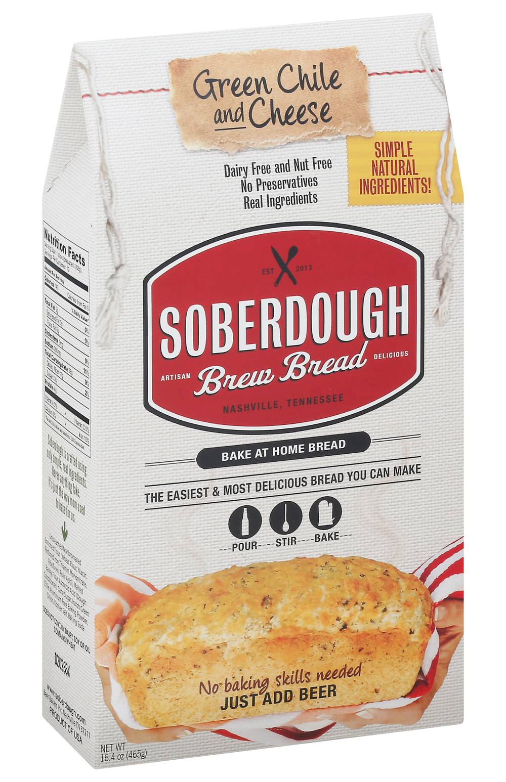 Soberdough Green Chili Cheese Breaded Mix (1.02 lbs)