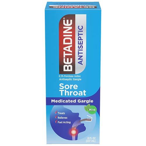 Betadine Antiseptic Sore Throat Gargle Mint - 8.0 fl oz