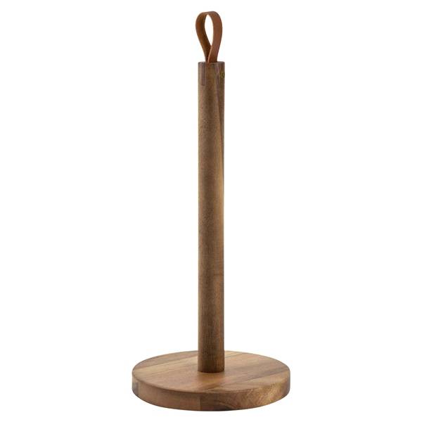 Core Bamboo Wood & Leather Paper Towel Holder