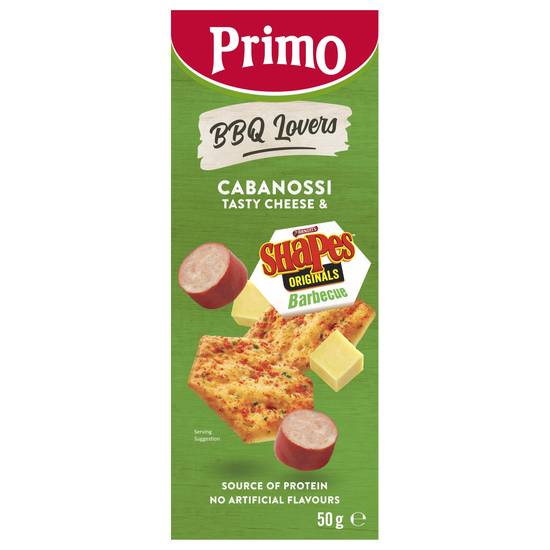 Primo Bbq Lovers: Cabanossi, Tasty Cheese And Bbq Shapes 50g