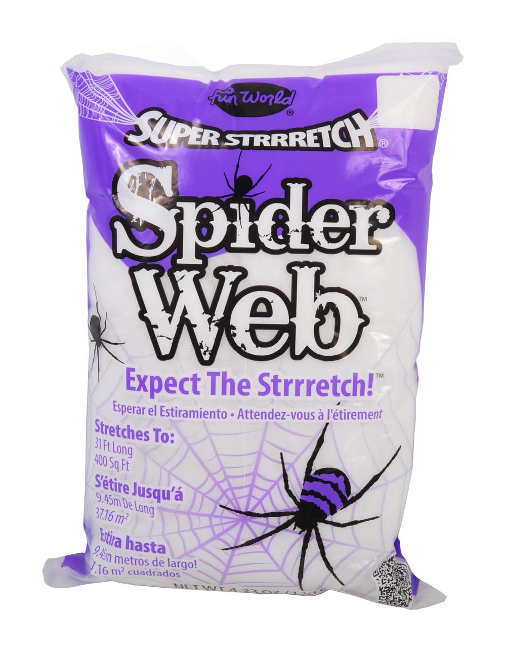 Fun World 400 Sq Ft Super Stretch Spider Web