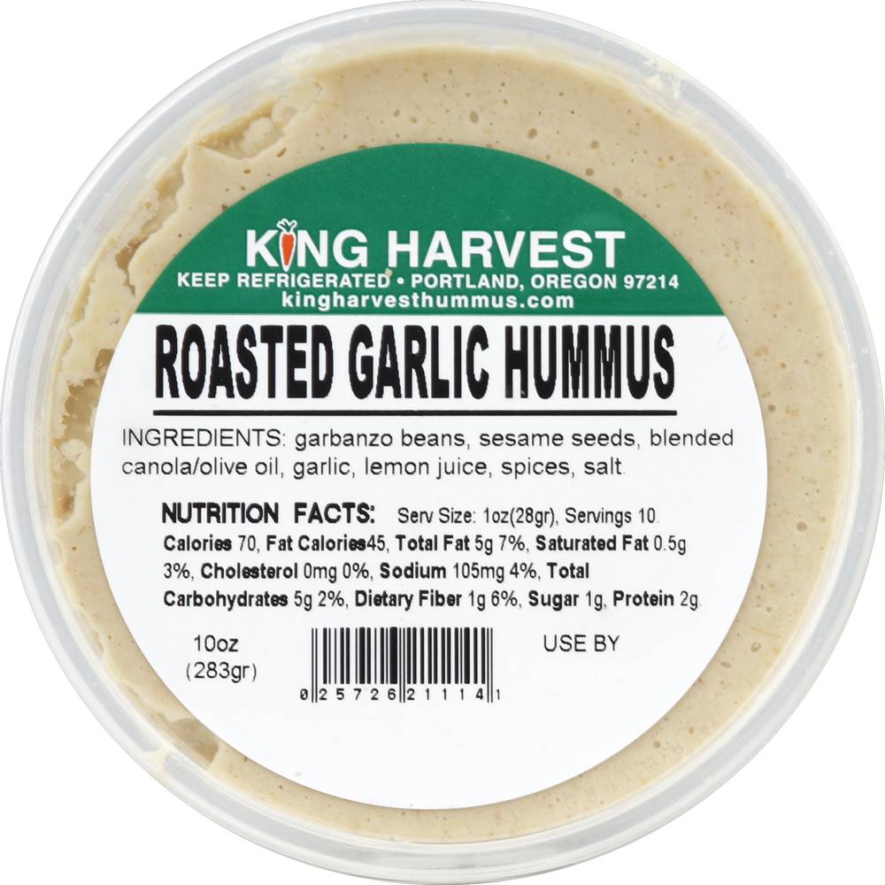 King Harvest Roasted Garlic Hummus (10 oz)