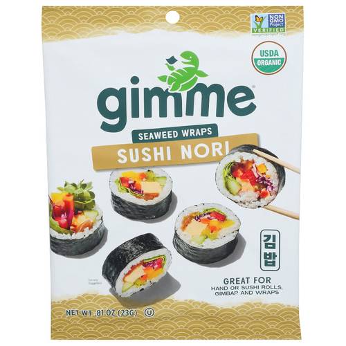 Gimme Health Foods Organic Roasted Seaweed Sushi Nori