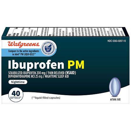 Walgreens Ibuprofen PM Softgels - 40.0 ea