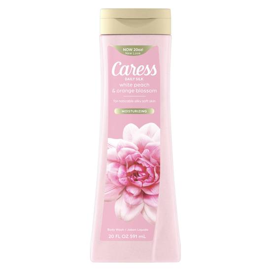 Caress Hydrating Body Wash - Noticeably Silky Soft Skin, Floral Oil Essence, 20 fl oz