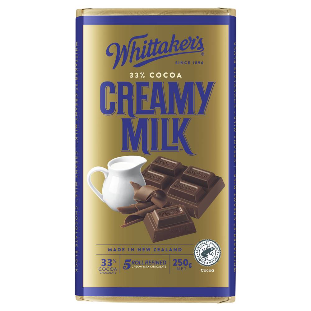 Whittaker's 33% Cocoa Creamy Milk Chocolate