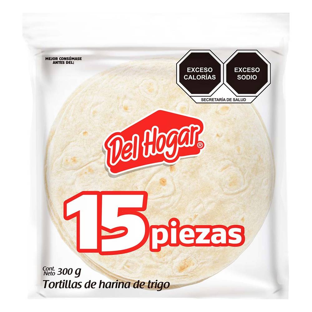 Del Hogar · Tortillas de harina de trigo (15 un)