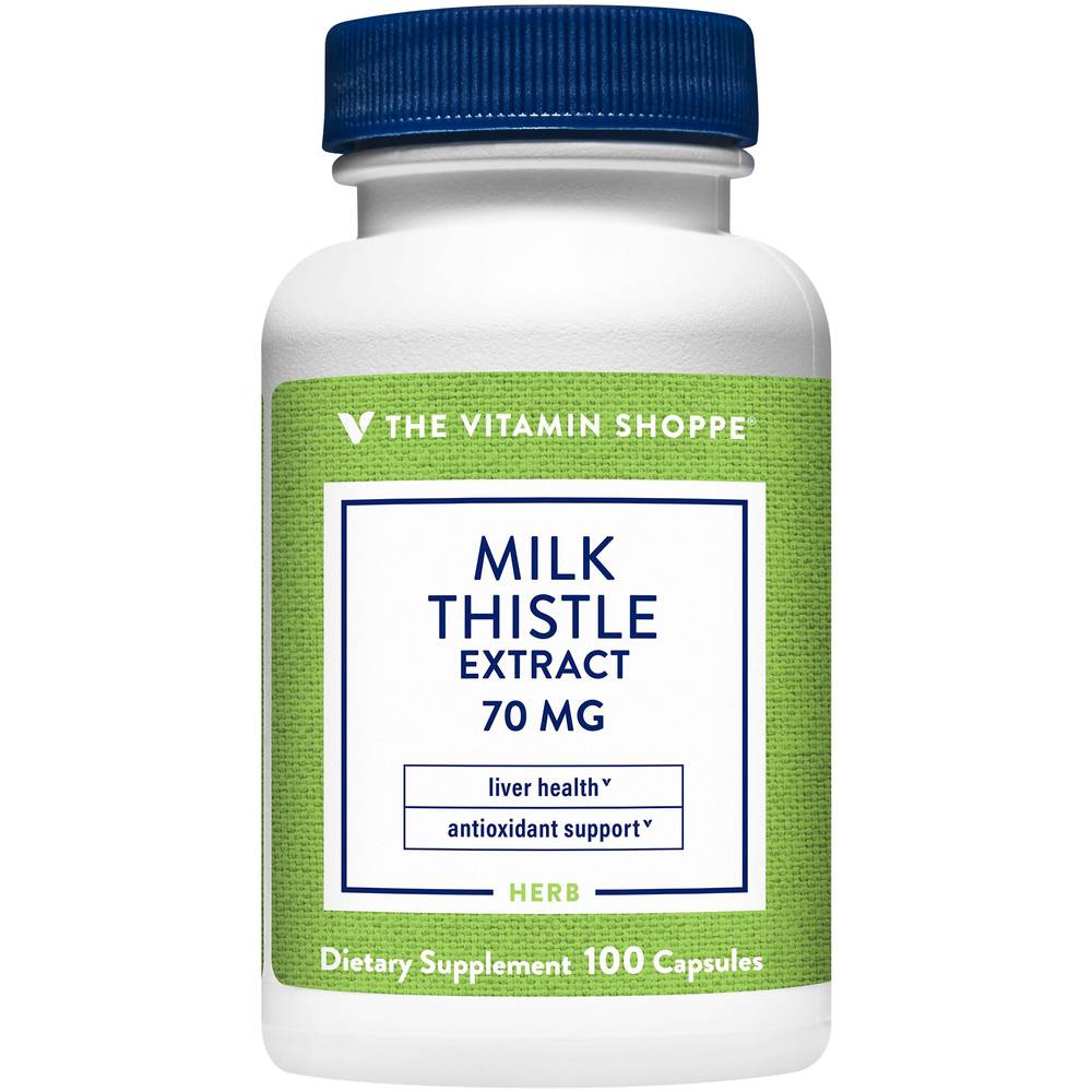 The Vitamin Shoppe Milk Thistle Extract 70 mg Promotes Liver Health and Antioxidant Support