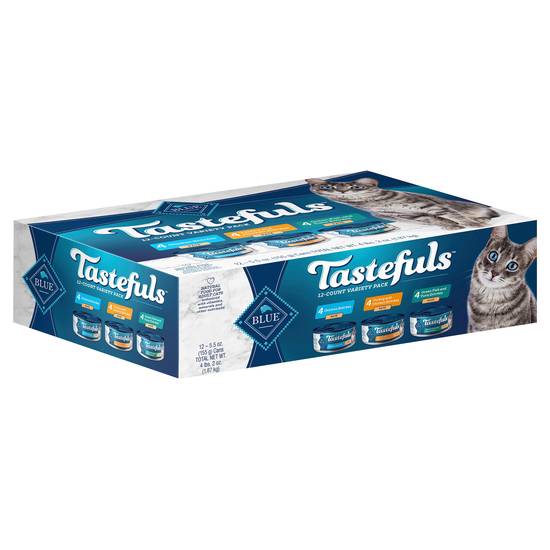 Blue Buffalo Tastefuls Pate For Adult Variety pack Food For Cats