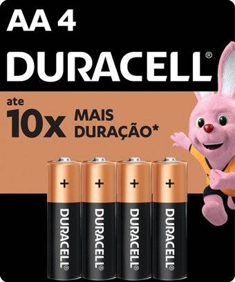 Duracell · Pilha alcalina aa (4 un)