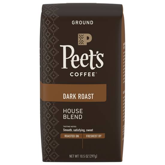 Peet's Coffee Dark Roast Ground House Blend Coffee (10.5 oz)