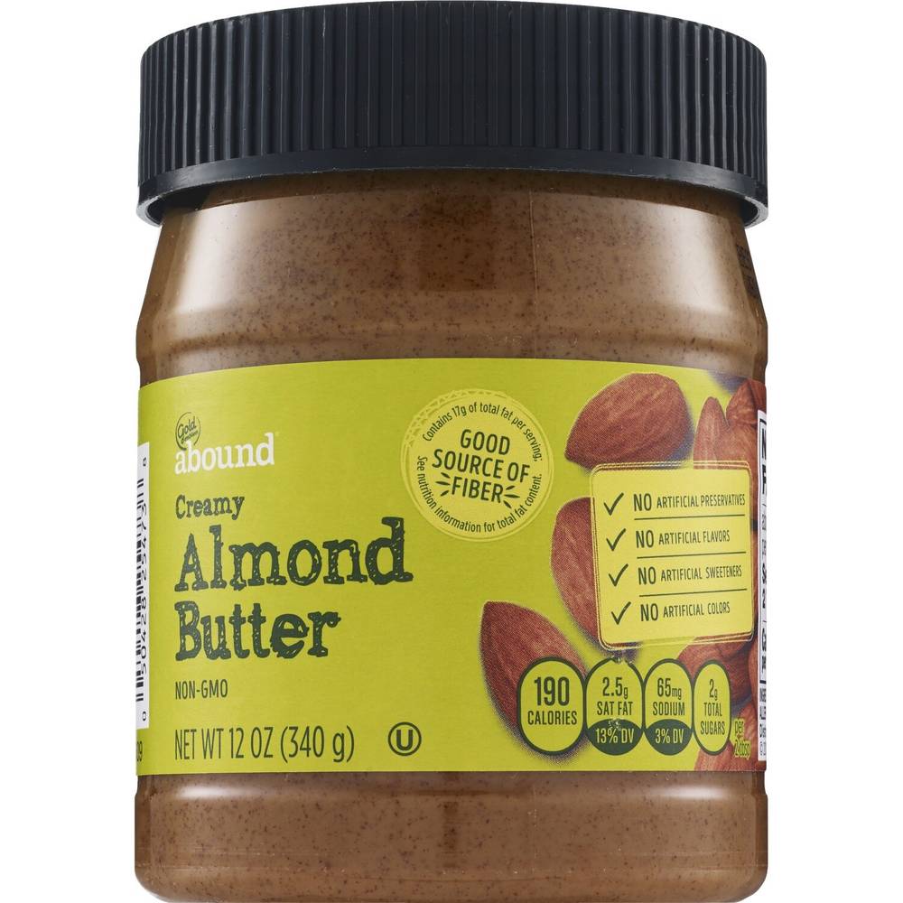 Gold Emblem Abound Creamy Almond Butter, 12 Oz