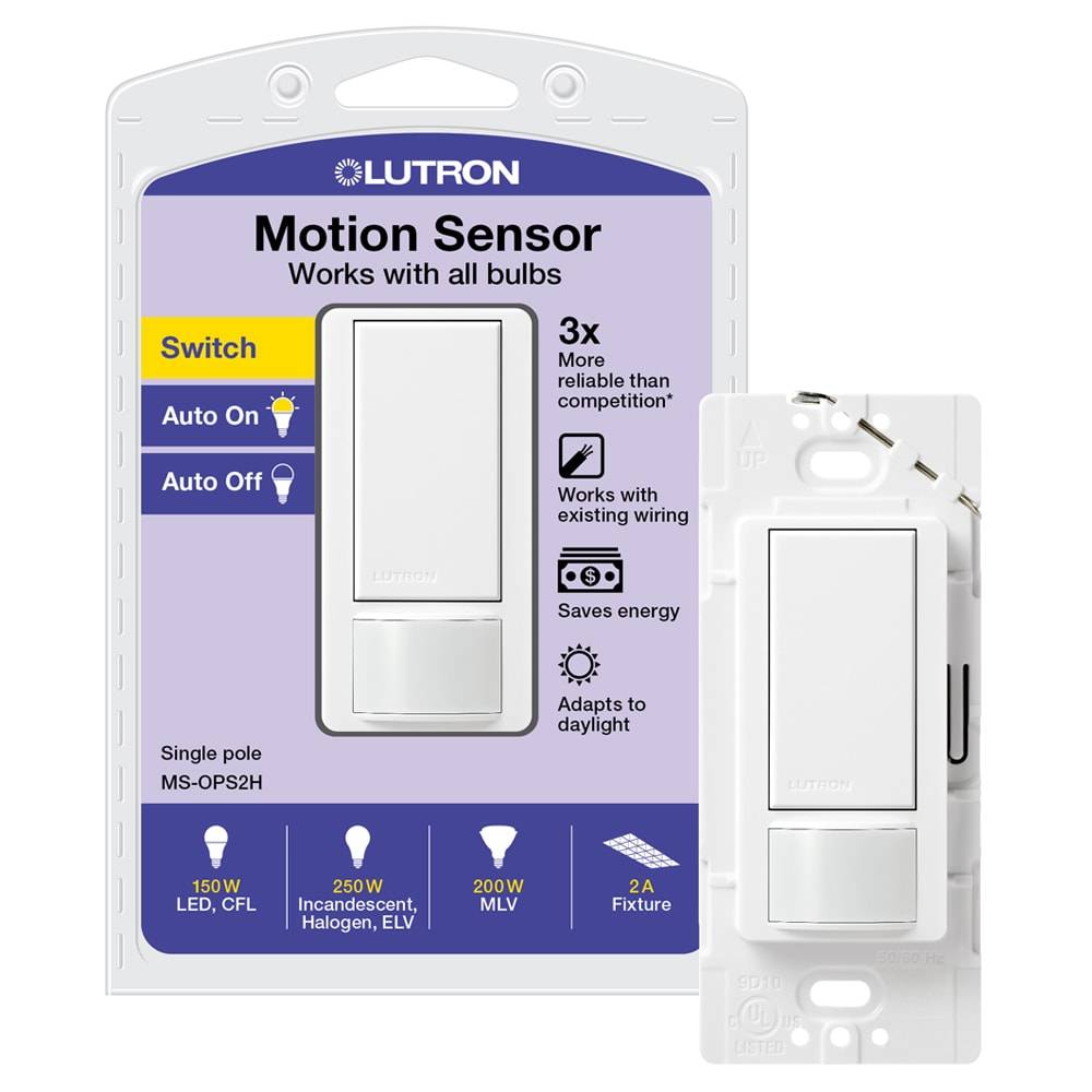 Lutron 2 Amp/Single-Pole Maestro Motion Sensor Switch, White