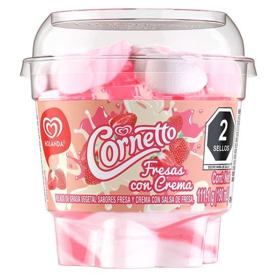 Holanda cornetto copa helado fresas con crema (190 ml)