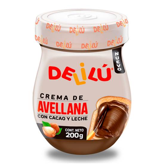 Crema Delilu De Cacao Avellana Y Leche 200 Gr
