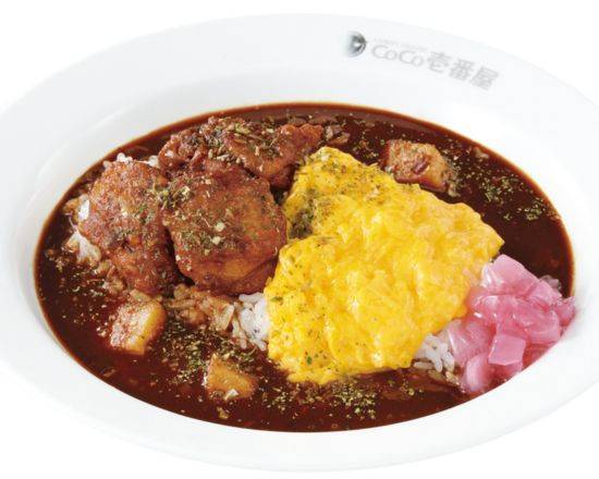 カシミールチキンカレー＋スクランブルエッグ Kashmir chicken curry with scrambled egg