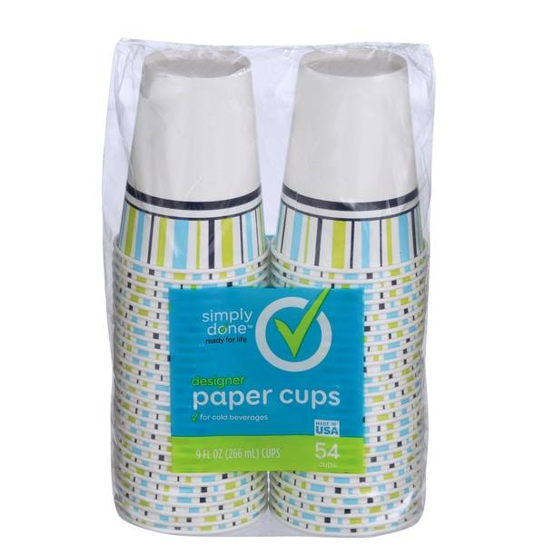 Simply Done, Paper Cups, Designer, 9 Ounce