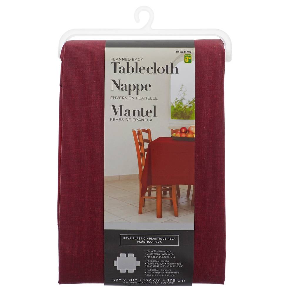 Flannel-back Waterproof Tablecloth