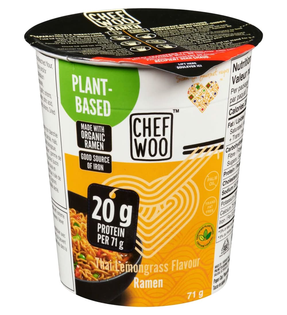 Chef Woo Thai Lemongrass Flavour Ramen Instant Cup Noodle (71 g)