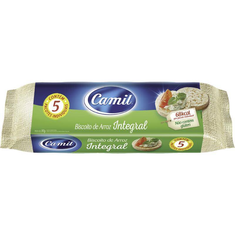 Camil biscoito de arroz integral (90 g)