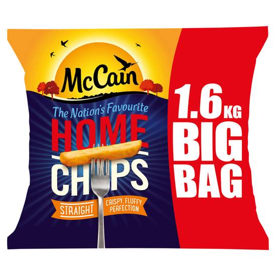 McCain Frozen Home Chips Straight 1.6kg