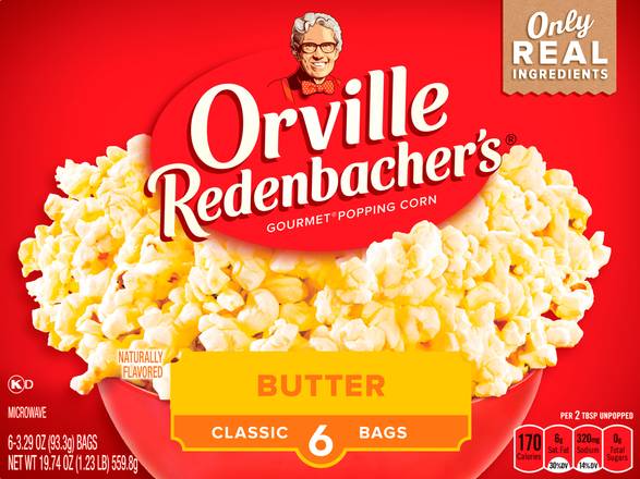 Orville Redenbacher's Classic Bags Gourmet Butter Popcorn (6 ct)