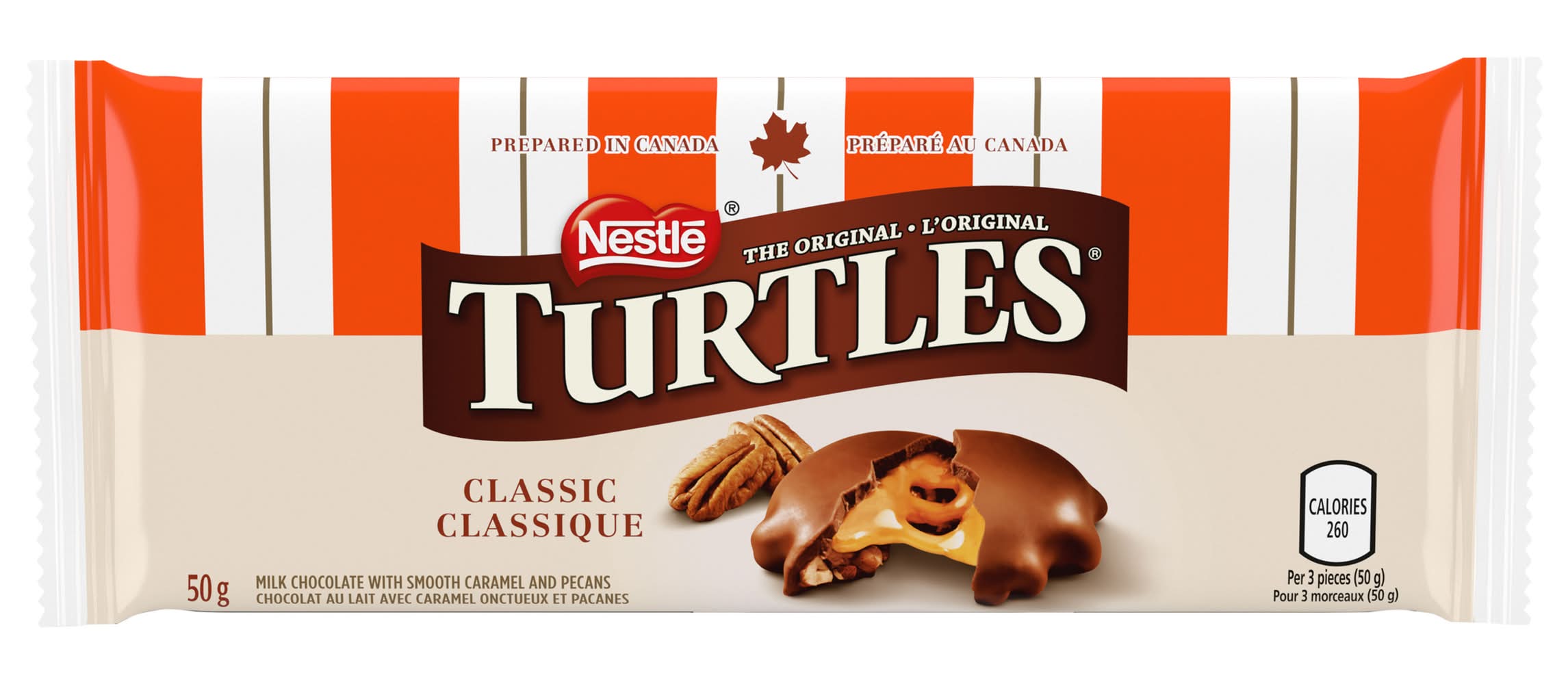 Turtles Classic Chocolate Bar, Caramel & Pecans (50 g)