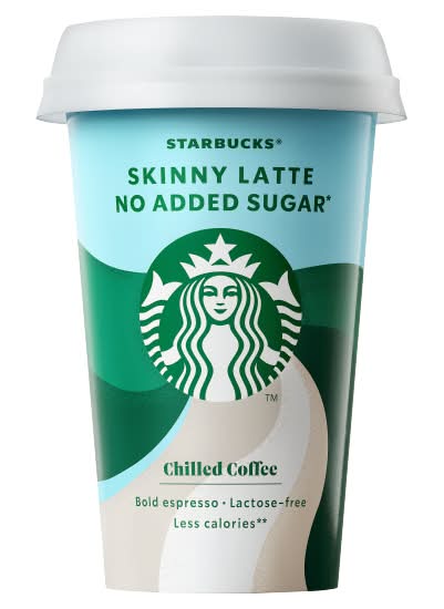 Starbucks Skinny Latte, No Added Sugar Chilled Coffee (220ml)
